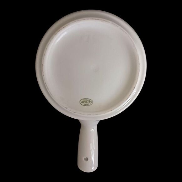 Apilco Escargot Dish Plate Tray France White Porcelain 6 Holes Farmhouse Cottage - Picture 6 of 15